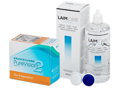 PureVision 2 for Astigmatism (6 lenses) + Laim Care Solution 400 ml
