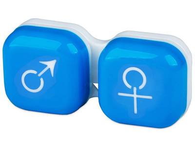 Lens Case man & woman - blue 