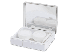 Lens Case with mirror Elegant - silver