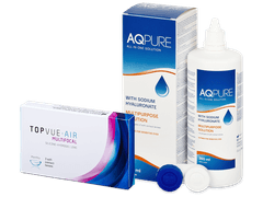 TopVue Air Multifocal (3 lenses) + AQ Pure Solution 360 ml