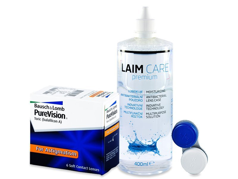 PureVision Toric (6 lenses) + Laim Care Solution 400 ml