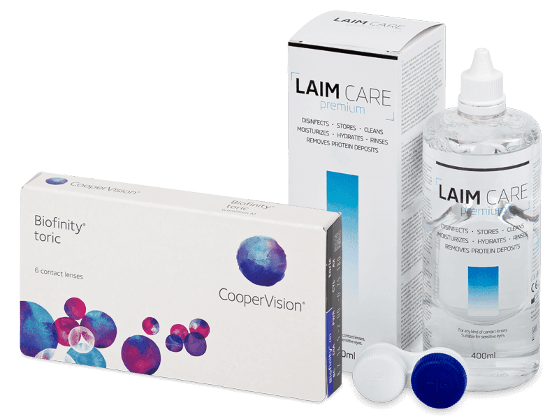 Biofinity Toric (6 lenses) + Laim Care Solution 400 ml