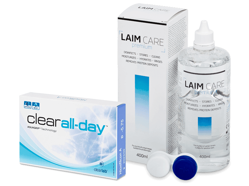 Clear All-Day (6 lenses) + Laim Care Solution 400 ml