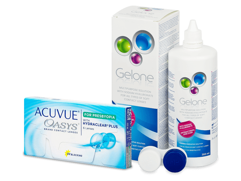 Acuvue Oasys for Presbyopia (6 lenses) + Gelone Solution 360 ml
