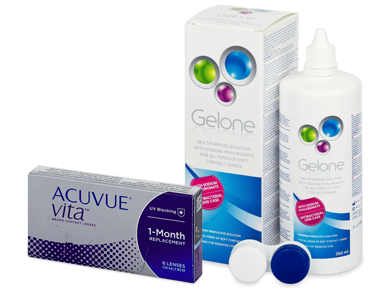 Acuvue Vita (6 lenses) + Gelone Solution 360 ml