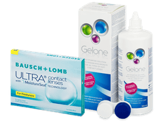 Bausch + Lomb ULTRA for Presbyopia (3 lenses) + Gelone Solution 360 ml