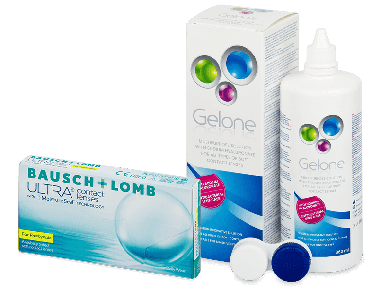 Bausch + Lomb ULTRA for Presbyopia (6 lenses) + Gelone Solution 360 ml