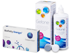 Biofinity Energys (3 lenses) + Gelone Solution 360 ml
