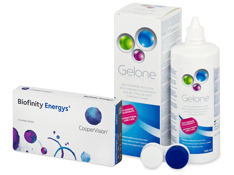 Biofinity Energys (3 lenses) + Gelone Solution 360 ml