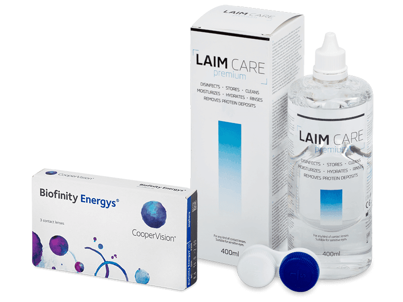 Biofinity Energys (3 lenses) + Laim Care Solution 400 ml