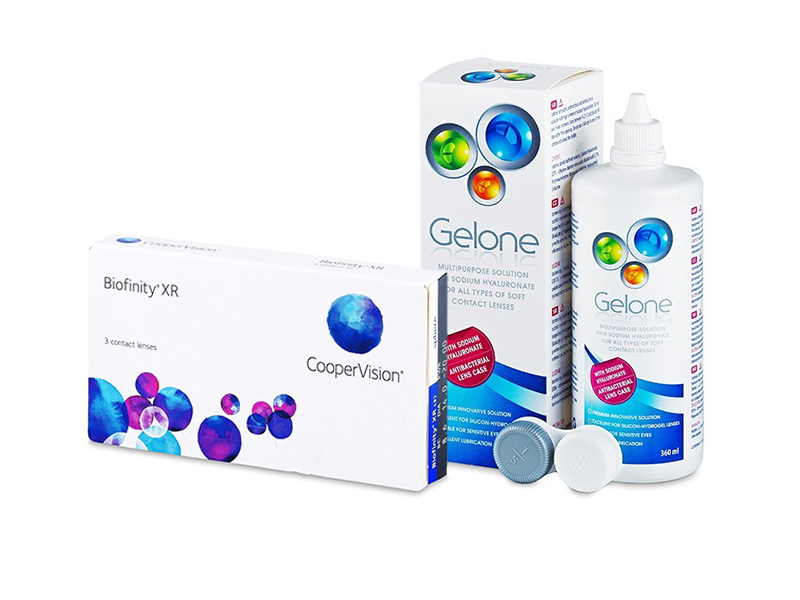Biofinity XR (3 lenses) + Gelone Solution 360 ml