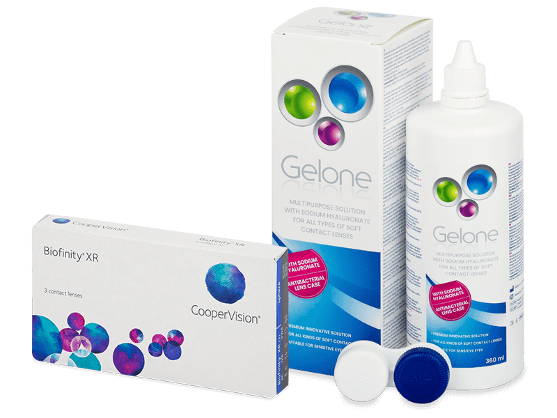 Biofinity XR (3 lenses) + Gelone Solution 360 ml