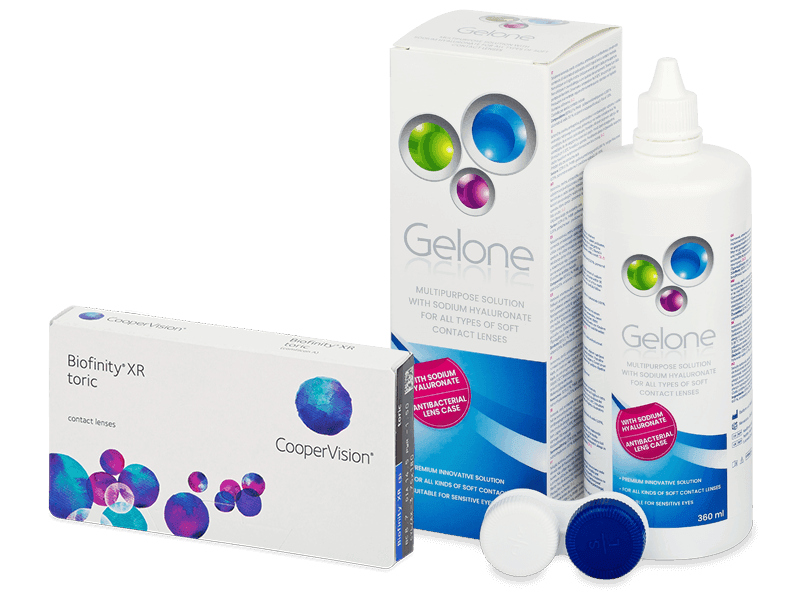 Biofinity XR Toric (3 lenses) + Gelone Solution 360 ml