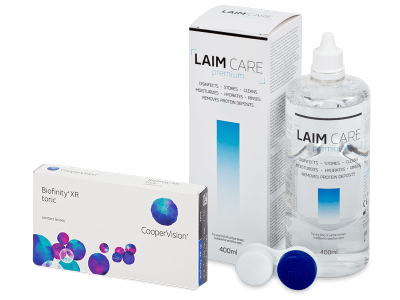 Biofinity XR Toric (3 lenses) + Laim-Care Solution 400 ml