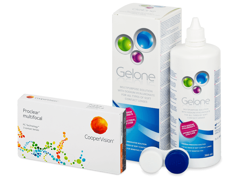 Proclear Multifocal (3 lenses) + Gelone Solution 360 ml