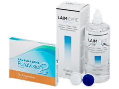 PureVision 2 for Astigmatism (3 lenses) + Laim-Care Solution 400 ml