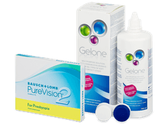 PureVision 2 for Presbyopia (3 lenses) + Gelone Solution 360 ml