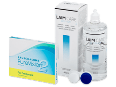 PureVision 2 for Presbyopia (3 lenses) + Laim-Care Solution 400 ml