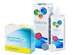 PureVision 2 for Presbyopia (6 lenses) + Gelone Solution 360 ml