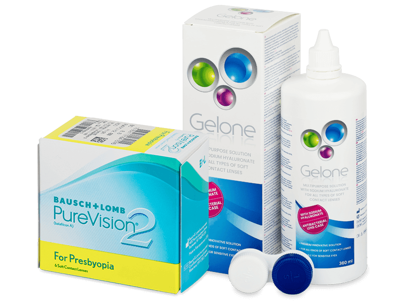 PureVision 2 for Presbyopia (6 lenses) + Gelone Solution 360 ml