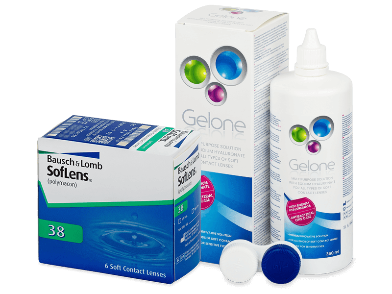 SofLens 38 (6 lenses) + Gelone Solution 360 ml