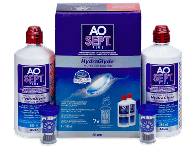 AO SEPT PLUS HydraGlyde Solution 2 x 360 ml 