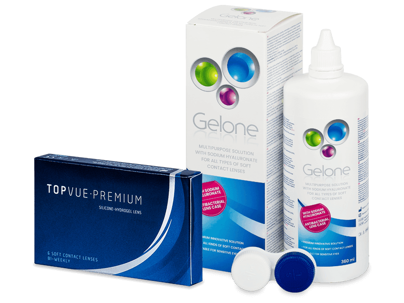 TopVue Premium (6 lenses) + Gelone Solution 360 ml