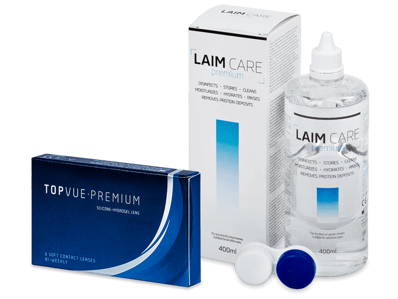 TopVue Premium (6 lenses) + Laim Care Solution 400 ml