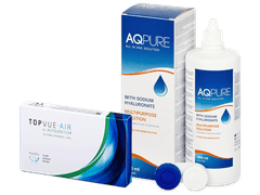 TopVue Air for Astigmatism (3 lenses) + AQ Pure Solution 360 ml