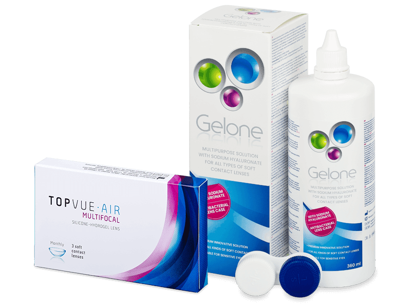 TopVue Air Multifocal (3 lenses) + Gelone Solution 360 ml