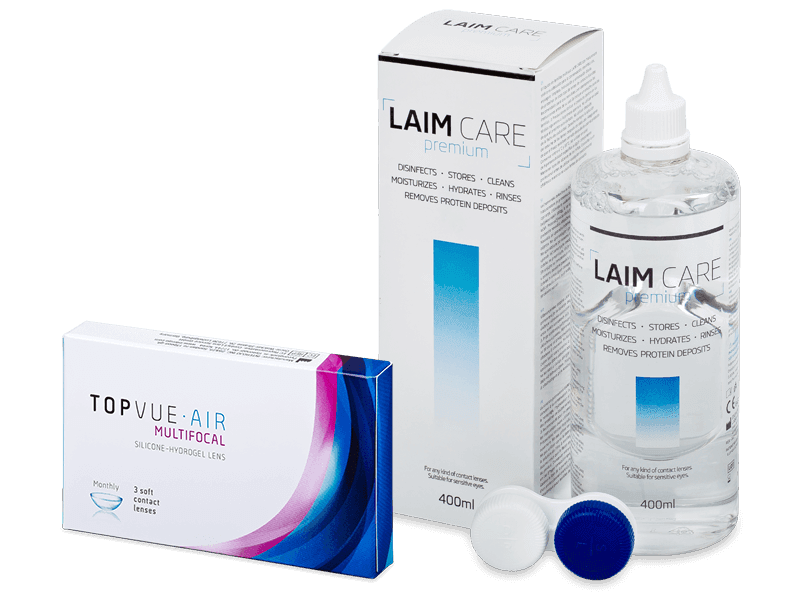 TopVue Air Multifocal (3 lenses) + Laim Care Solution 400 ml