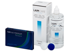 TopVue Premium for Astigmatism (3 lenses) + Laim-Care Solution 400 ml