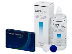 TopVue Premium for Astigmatism (3 lenses) + Laim-Care Solution 400 ml