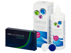 TopVue Premium for Astigmatism (3 lenses) + Gelone Solution 360 ml