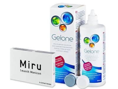 Miru 1month Menicon (6 lenses) + Gelone Solution 360 ml