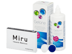 Miru 1month Menicon (6 lenses) + Gelone Solution 360 ml