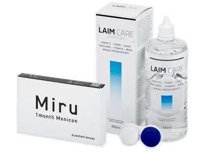 Miru 1month Menicon (6 lenses) + Laim-Care Solution 400 ml