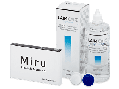 Miru 1month Menicon (6 lenses) + Laim-Care Solution 400 ml