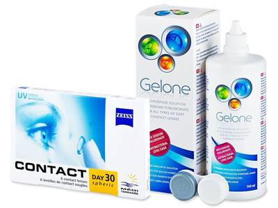 Carl Zeiss Contact Day 30 Spheric (6 lenses) + Gelone Solution 360 ml