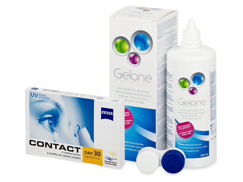 Carl Zeiss Contact Day 30 Spheric (6 lenses) + Gelone Solution 360 ml