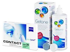 Carl Zeiss Contact Day 30 Compatic (6 lenses) + Gelone Solution 360 ml
