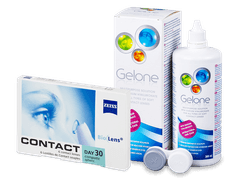 Carl Zeiss Contact Day 30 Compatic (6 lenses) + Gelone Solution 360 ml