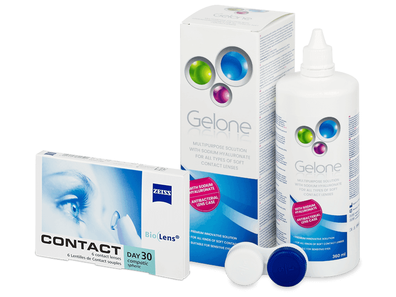 Carl Zeiss Contact Day 30 Compatic (6 lenses) + Gelone Solution 360 ml