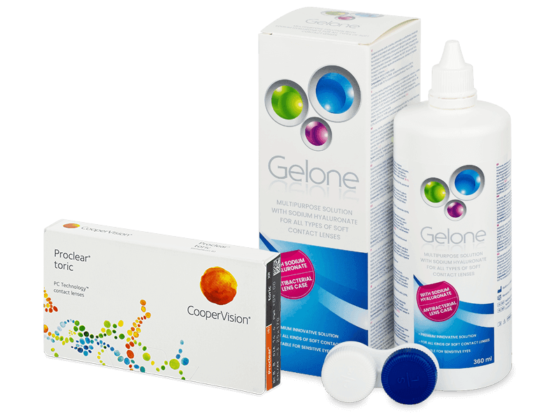 Proclear Toric XR (6 lenses) + Gelone Solution 360 ml