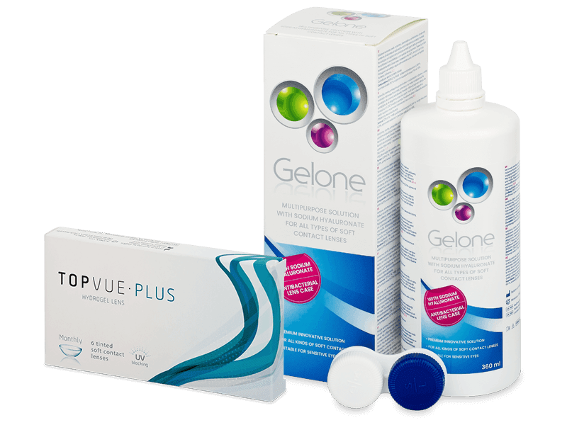 TopVue Monthly Plus (6 lenses) + Gelone Solution 360 ml