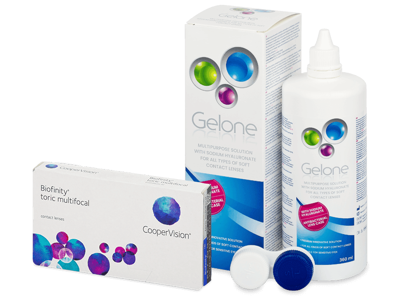 Biofinity Toric Multifocal (3 lenses) + Gelone Solution 360 ml