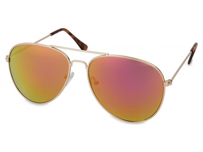Sunglasses Gold Pilot - Pink/Orange 