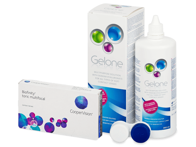 Biofinity Toric Multifocal (6 lenses) + Gelone Solution 360 ml