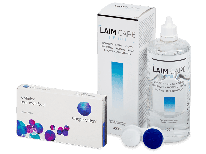 Biofinity Toric Multifocal (6 lenses) + Laim Care Solution 400 ml