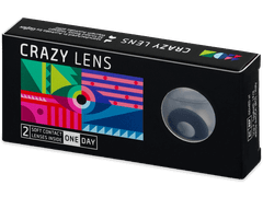 CRAZY LENS - Black Out - power (2 daily coloured lenses)